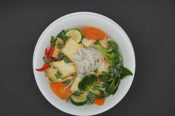 Pho Xao Tofu Vegetarian Vegetarisch chinese vietnamese food essen soup suppe 