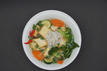 Pho Xao Tofu Vegetarian Vegetarisch chinese vietnamese food essen soup suppe 