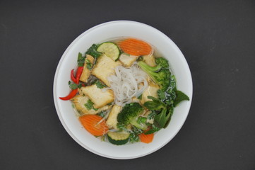 Pho Xao Tofu Vegetarian Vegetarisch chinese vietnamese food essen soup suppe 