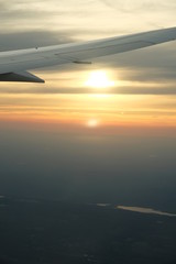 Sunset view from the plane