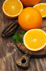 Fresh oranges fruits