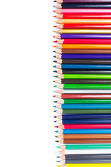 Colored pencils on white