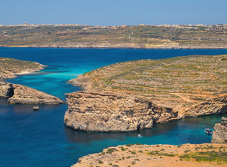 Naklejka premium Blick über die Insel Comino / Malta