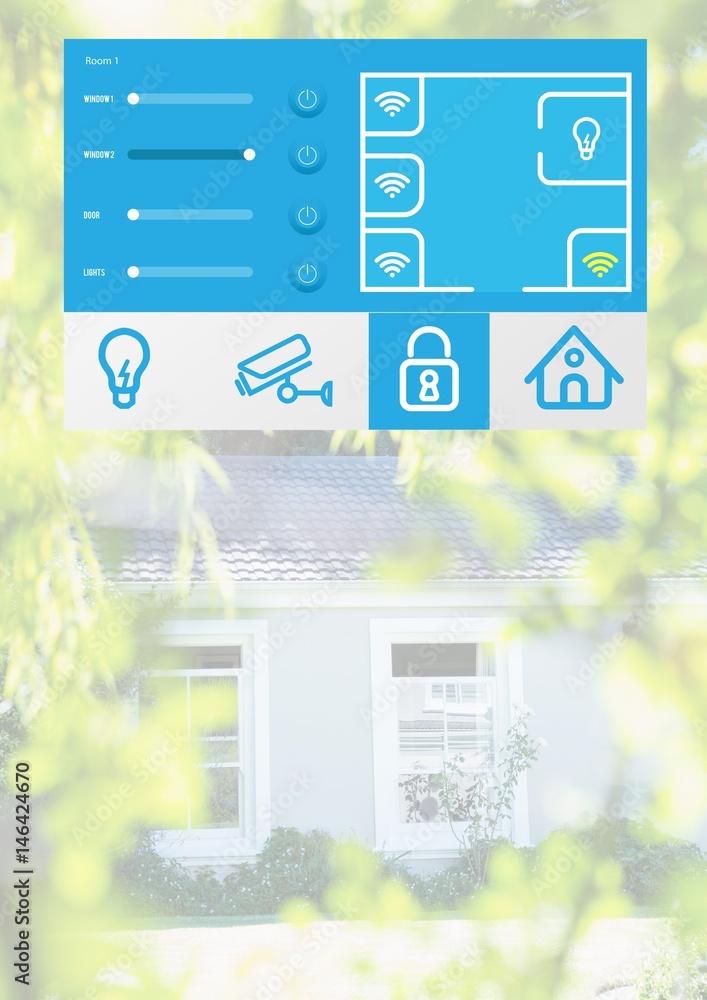 Poster home automation system app interface