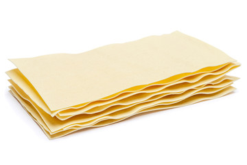 dried uncooked lasagna pasta sheets