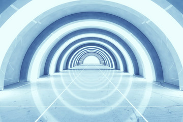 Obraz premium 3d rendering. Futuristic background architecture corridor.