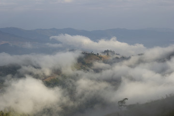 Fog over the mountain