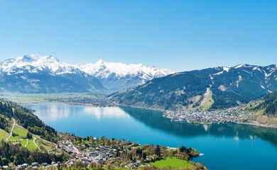 Alps panorama of Zell am See nature