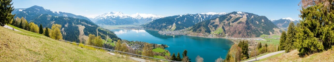 Beautiful panorama view over Zell am See