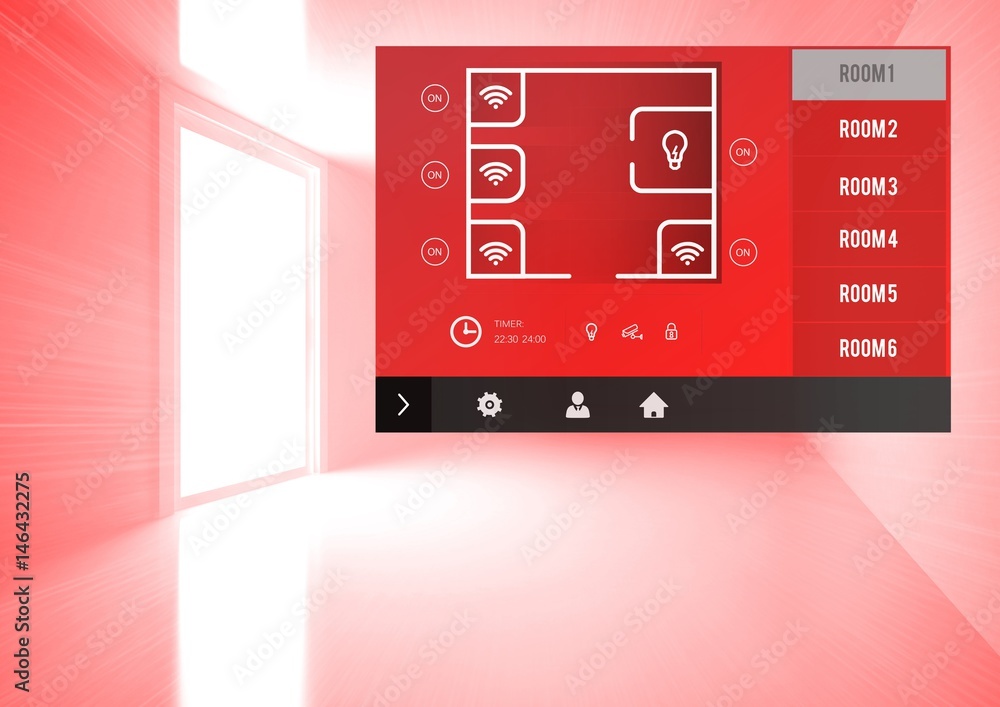 Aufkleber home automation system app interface