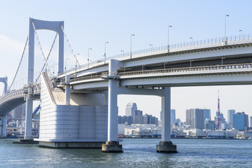 レインボーブリッジと東京タワー