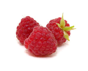 Fresh raspberry isolated on white