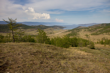 Beautiful views of Lake Baikal and Ostrovo Olkhon