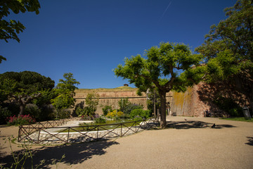 Park view in french town of Perpignan