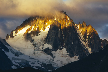 Glacier on Cathedral Peak, Chilkat Mountains, Haines Alaska