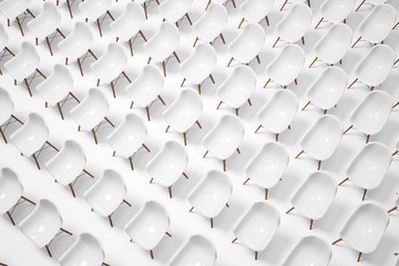 Obraz premium White chairs, top view