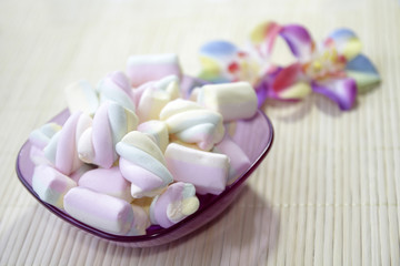 Obraz na płótnie Canvas Colorful sweet marshmallow