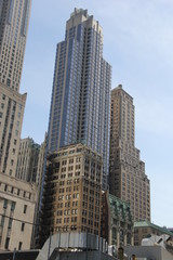 Fototapeta na wymiar Skyscrapers of New York's financial district