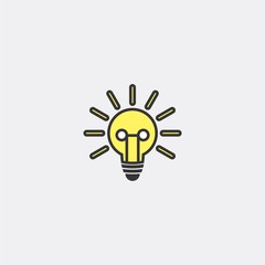 Simple Lamp Logo Template