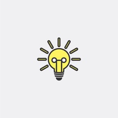 Simple Lamp Logo Template
