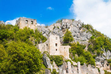 Fototapeta na wymiar Old medieval Kalnik fortress ruins in Prigorje, Croatia