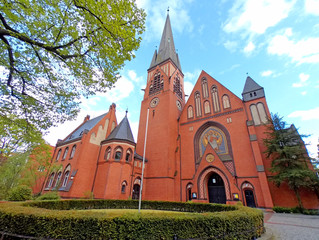 Fototapeta na wymiar Auenkirche Wilhelmsaue Berlin