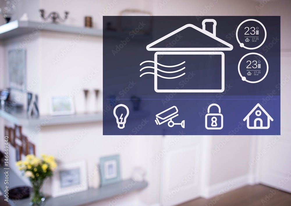 Aufkleber home automation system app interface