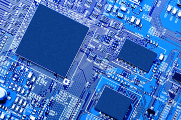 Electronic circuit board close up