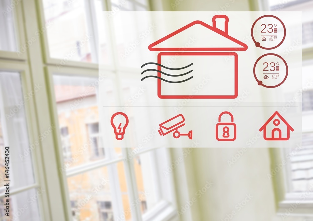 Aufkleber home automation system app interface