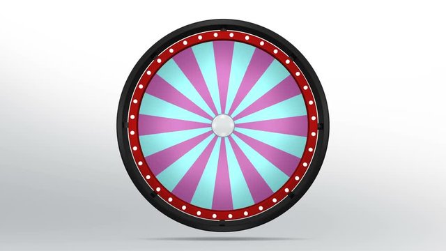 black fortune wheel of 24 area purple blue 4K