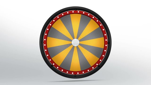 black fortune wheel of 24 area orange 4K