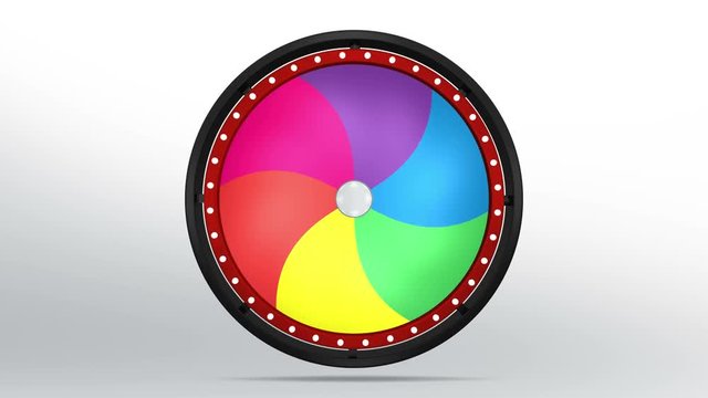black fortune wheel of 6 area twirl 4K