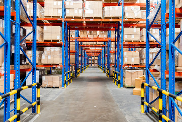 Warehouse storage of retail merchandise shop. - 146463627
