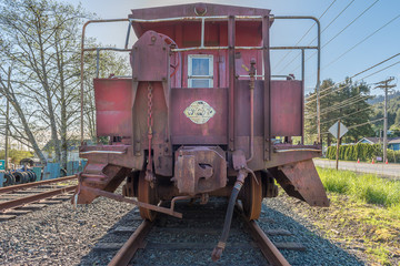 Fototapeta premium Old red caboose