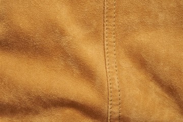 Detail of a goat suede leather jacket