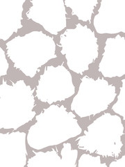 Card with spots made by brush and ink. Texture for the background. White random spots on a gray background. Hand drawn. Vector illustration.