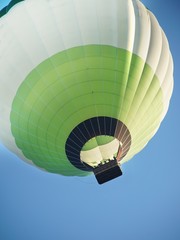 Hot Air Balloon up close in blue sky