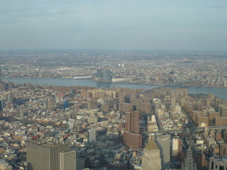 View at Manhattan midtown from One World Trade Center