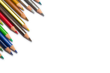 Buntstifte mit Textfreiraum.