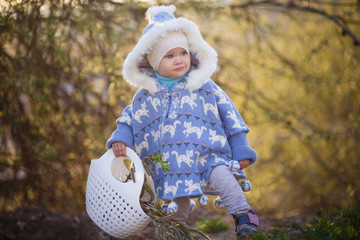 Baby for a walk in the park