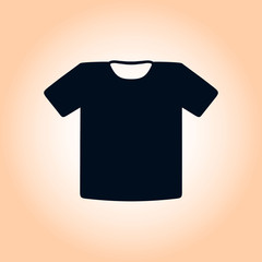 T-shirt sign icon. Clothes symbol. Flat design style.