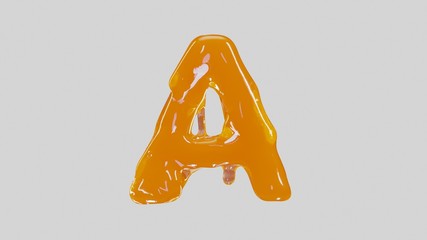 Letter A in white background. 