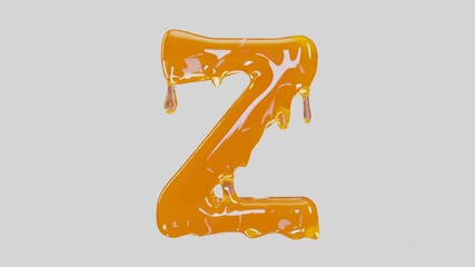 Letter z in white background. 