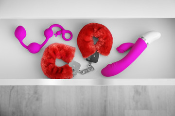 Sex toys in drawer