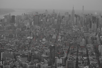 Manhattan in black and white