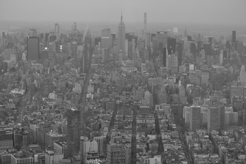 Fototapeta na wymiar Manhattan in black and white