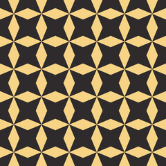 Fototapeta premium Seamless antique palette black and gold overlapping octagons vintage geometric pattern vector