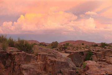 Pustynia Kalahari w rejonie rzeki Orange