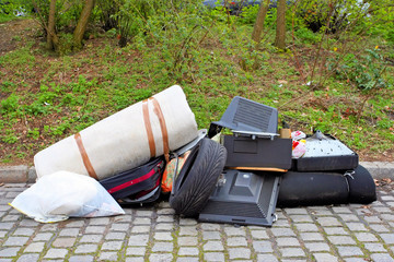 Müllhaufen auf der Straße