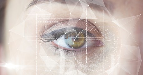 Close-up of eye interface